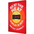 Accuform Accuform Heat Stress Temperature Sign, BEAT THE HEAT, 28inH x 20inW, Aluminum SCK702